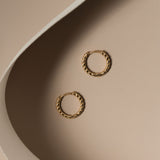 Roped Hinge Hoops - 14k Gold Filled