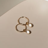 Crystal Huggie Hoops - 14k Gold Filled