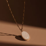 Cremation Oval Necklace - 14k Gold Filled