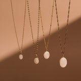 Cremation Oval Necklace - 14k Gold Filled