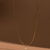 Cremation Snake Chain Necklace- 14k Gold Filled