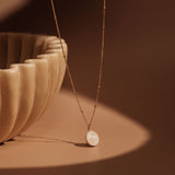 Cremation Oval Necklace - 14k Gold Filled