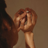 Forget-Me-Not Cremains Urn Ring - Sterling Silver