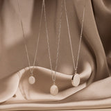 Cremation Oval Necklace- Sterling Silver