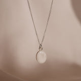 Cremation Oval Necklace- Sterling Silver