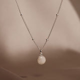 Cremation Necklace - 8mm Pendant Sterling Silver