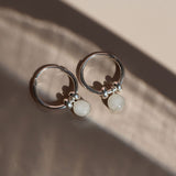 Cremation Huggie Hoop Earrings - Sterling Silver