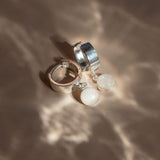 Cremation Hinge Hoop Earrings - Sterling Silver