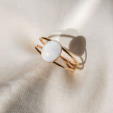 Mothers Milk Double Band Oval Ring - 14k Gold Filled
