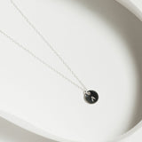 Initial Pendant Cable Chain Necklace - Sterling Silver