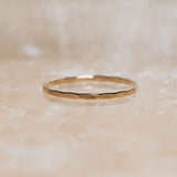 Hammered Skinny Ring - 14k Gold Filled
