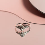 Forget-Me-Not Cremains Urn Ring - Sterling Silver