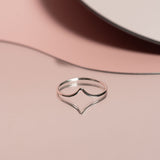V Skinny Ring - Sterling Silver