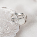 Cremation Double Band Circle Ring - Sterling Silver