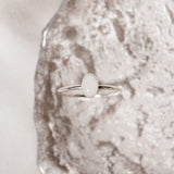 Cremation Small Oval Ring - Sterling Silver
