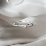 Cremation Dainty Ring - Sterling Silver