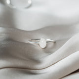 Cremation Small Oval Ring - Sterling Silver