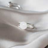 Cremation Double Band Circle Ring - Sterling Silver