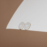 Cremation Oval Stud Earrings - Sterling Silver