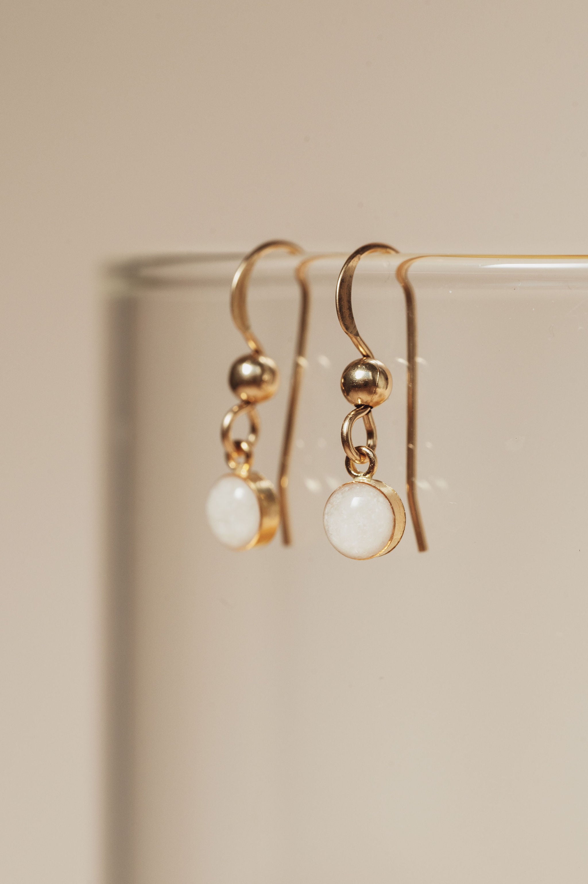 Cremation Drop Fish Hook Earrings