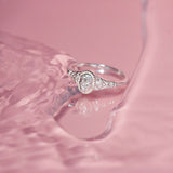 Forget-Me-Not Cremains Urn Ring - Sterling Silver
