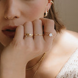 Cremation Double Band Circle Ring - 14k Gold Filled