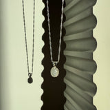 Cremation Oval Crown Necklace- Sterling Silver
