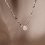 Cremation Sequin Necklace - Sterling Silver