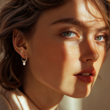 Cremation Huggie Hoop Earrings - Sterling Silver
