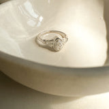 Forget-Me-Not Cremains Urn Ring - Sterling Silver