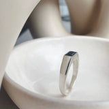 Men's Cremation Signet Ring - Sterling Silver