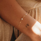 Cremation Sequin Chain Bracelet- 14k Gold Filled