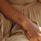 Cremation Sequin Chain Bracelet- 14k Gold Filled