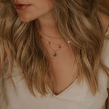 Multi-Pendant Flat Cable Necklace - Personalized - 14k Gold Filled