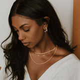 Pearl Huggie Hoops - 14k Gold Filled