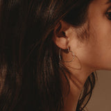 Heart Hoop Earrings - Sterling Silver