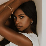 Pearl Huggie Hoops - 14k Gold Filled