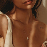 Cremation Oval Necklace - 14k Gold Filled