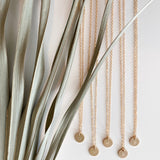 Initial Pendant Flat Cable Necklace - Personalized - 14k Gold Filled