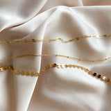 Saturn Chain Collarbone Necklace - 14k Gold Filled
