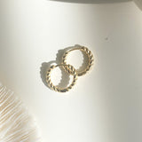 Roped Hinge Hoops - 14k Gold Filled