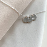 Initial Pendant Cable Chain Necklace - Sterling Silver