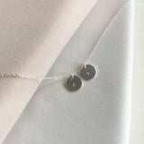 Initial Pendant Cable Chain Necklace - Sterling Silver