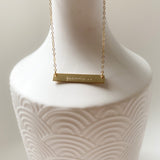 The Bar Necklace - Personalized - 14k Gold Filled