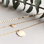 Custom Dot Stamped Cirlce Pendant Necklace - Highest Quality 14/20 Gold Fill - Dots for each child - Personalized gift - Hypoallergenic