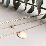 Custom Dot Stamped Cirlce Pendant Necklace - Highest Quality 14/20 Gold Fill - Dots for each child - Personalized gift - Hypoallergenic
