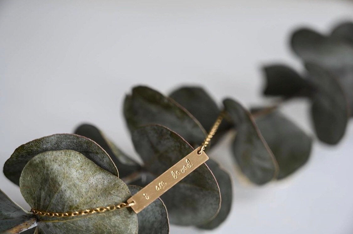 Kids custom gold bar neckace - made with highest quality 14/20 Gold fill - tarnish resistant and made to last - baby, toddler, teen, girl.