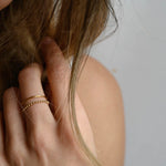 Flex ring - Hypoallergenic - high quality 14/20 gold fill - tarnish resistant - fun ring - stacking rings - trendy - ball chain floppy ring