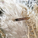 Kids custom gold bar neckace - made with highest quality 14/20 Gold fill - tarnish resistant and made to last - baby, toddler, teen, girl.