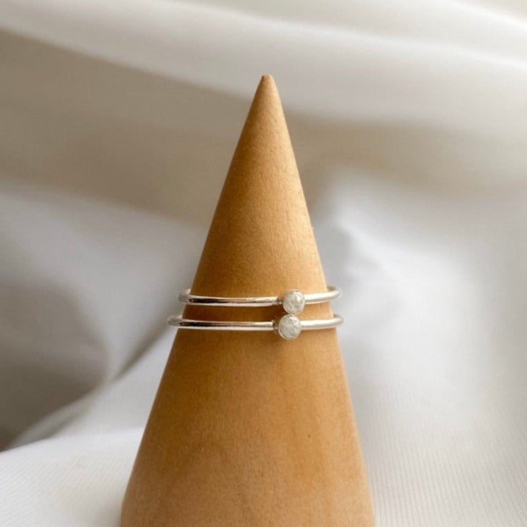 Dainty Memorial Ash Ring - Sterling Silver - Tarnish resistant - Made to last - cremation jewellery for pet ashes - skinny ring